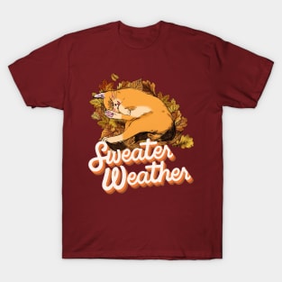 Autumn/Fall Orange Cat T-Shirt